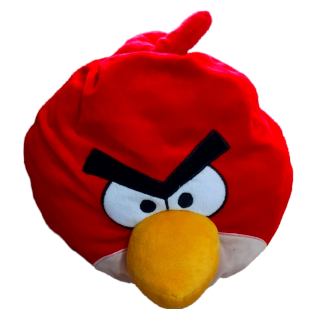 ✓Angry Birds Red Bird Plush Squishy Stuffed Animal Toy 13" Throw Pillow Doll